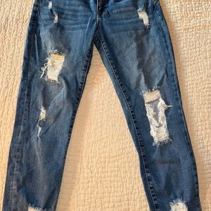 Just Black Distressed Denim Skinny Jeans